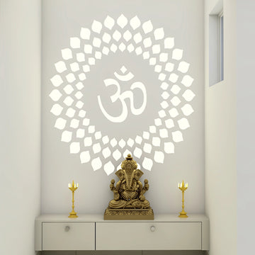 Classic Spacious Pooja Room Design with Light Palette